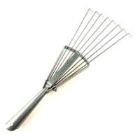Professionele gazonhark met 8 ronde tanden zonder steel