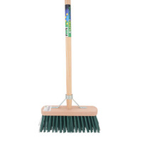 Straatbezem 29 cm met harde kunstvezels en FSC-steel 140 cm