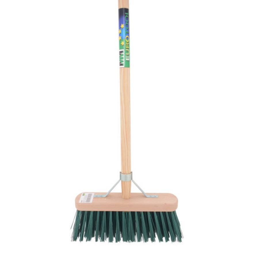 Straatbezem 29 cm met harde kunstvezels en FSC-steel 140 cm