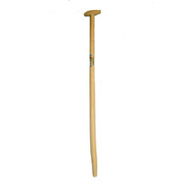 Schopsteel van essenhout gebogen 120 cm met doorgestoken hilt