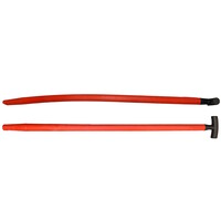 Gebogen glasfiber schopsteel met T-handvat | 110 cm