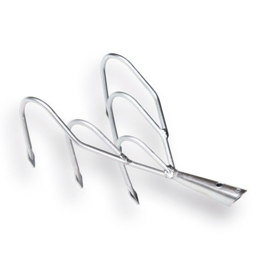 Cultivator met 5 tanden van verzinkt staal | 19 cm breed | zonder steel