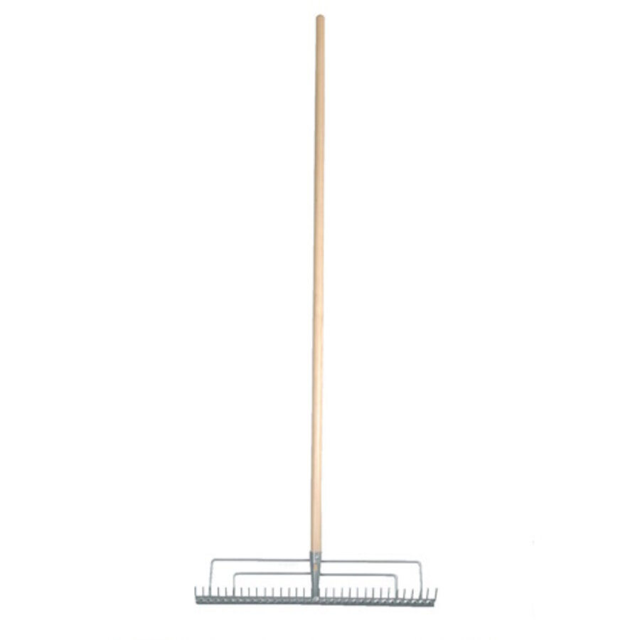 Grashark 60 cm met 32 tanden en houten steel 160 cm