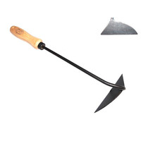 Handschrepel gesmeed met 14 cm stalen blad en essenhouten handvat