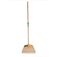 Bladhark 45 cm met 20 kunststof tanden en houten steel 160 cm