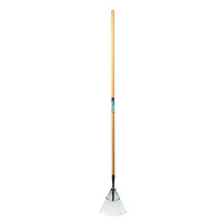 Professionele gazonhark met 14 ronde tanden en steel 160 cm