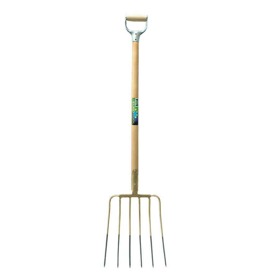 Maisvork met 6 tanden, dul en steel van 95 cm