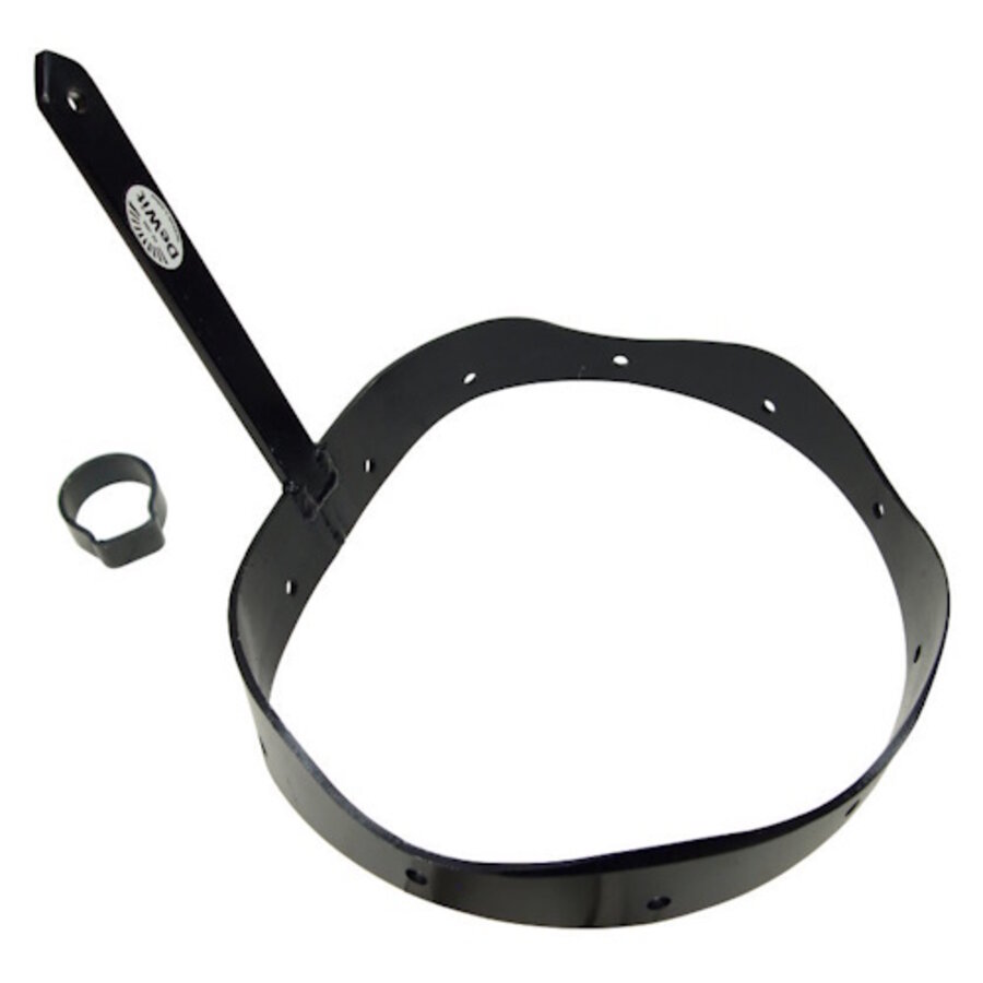 Baggerbeugel gesmeed blauw +ring