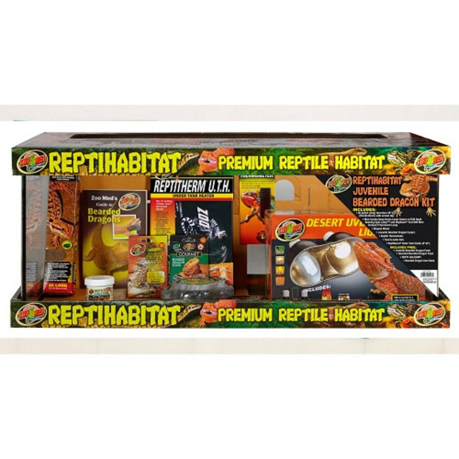 Complete baardagaam starterkit terrarium 76x30x30 cm met verlichting