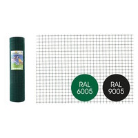 Gelast gaas zwart 12,7 mm maas | 1,1 mm draad | geplastificeerd | rol 25 m