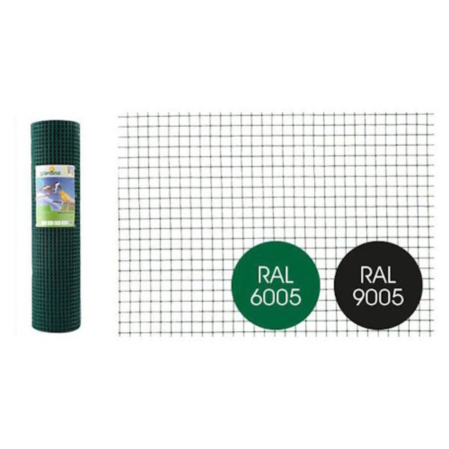Gelast gaas zwart 12,7 mm maas | 1,1 mm draad | geplastificeerd | rol 25 m