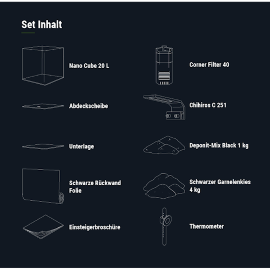 Nanocube Complete | 20L | 25 x 25 x 30 CM