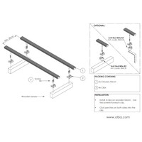 Kippenzitstok bruin 100 cm – set van 2