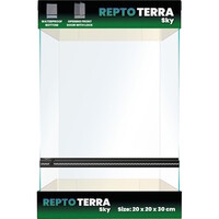 Glazen terrarium 20 x 20 x 30 cm voor kleine reptielen