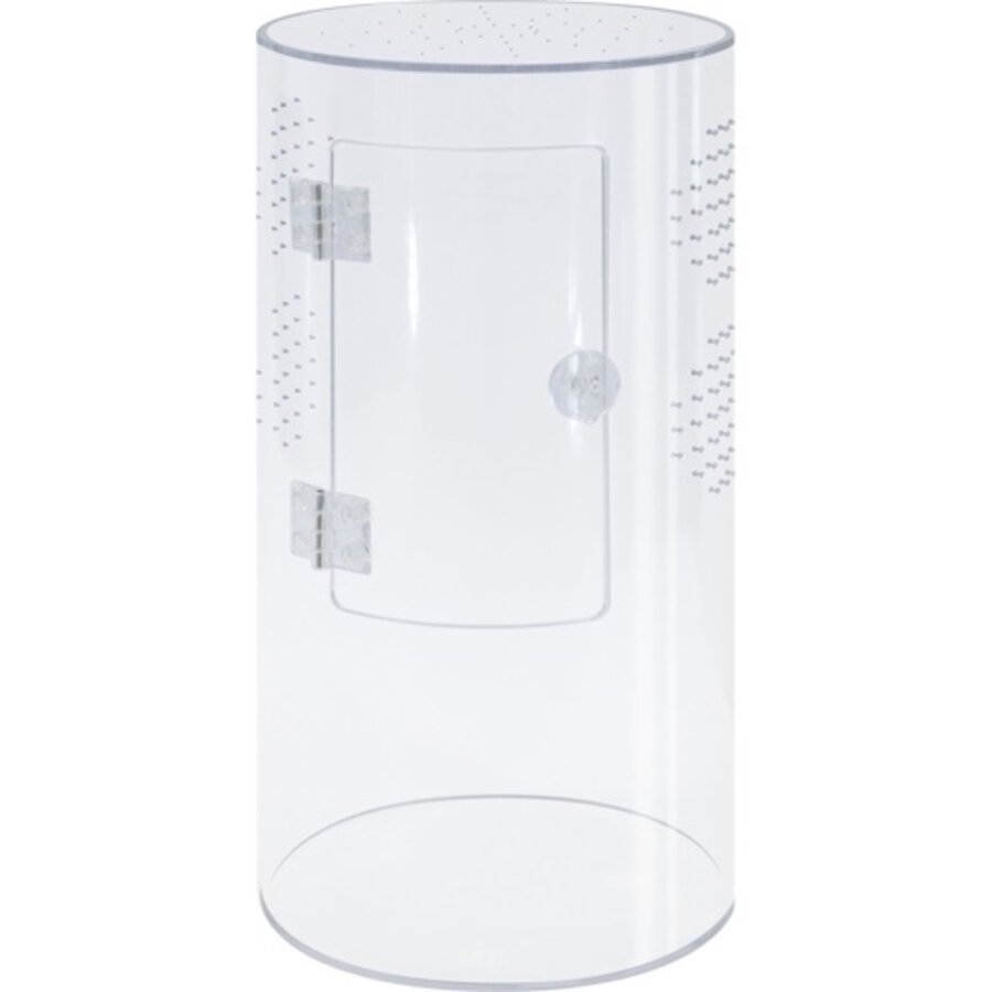 Terra Clear Cilinder acryl terrarium 15 x 15 x 30 cm met 360 graden zicht
