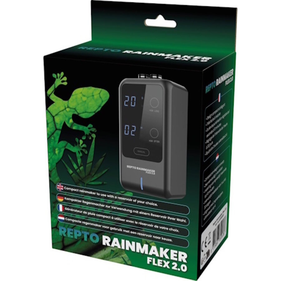 Rainmaker Flex 2.0 automatisch vernevelingssysteem voor terrarium en paludarium met instelbare sproeitijd en interval