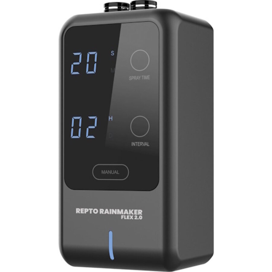 Rainmaker Flex 2.0 automatisch vernevelingssysteem voor terrarium en paludarium met instelbare sproeitijd en interval