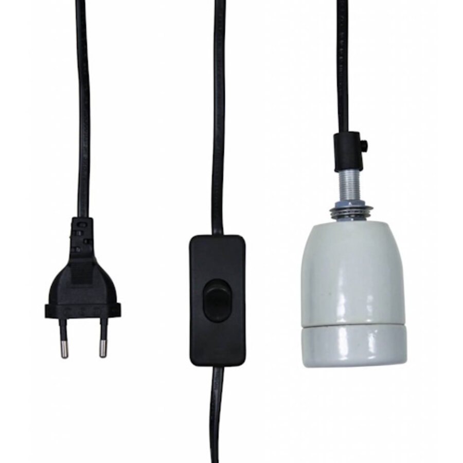 Keramische fitting Pro Socket 200W met kabel en schakelaar voor terrariumlampen