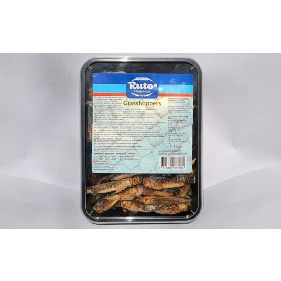 Sprinkhanen diepvries | 1 liter | voedzaam insectenvoer