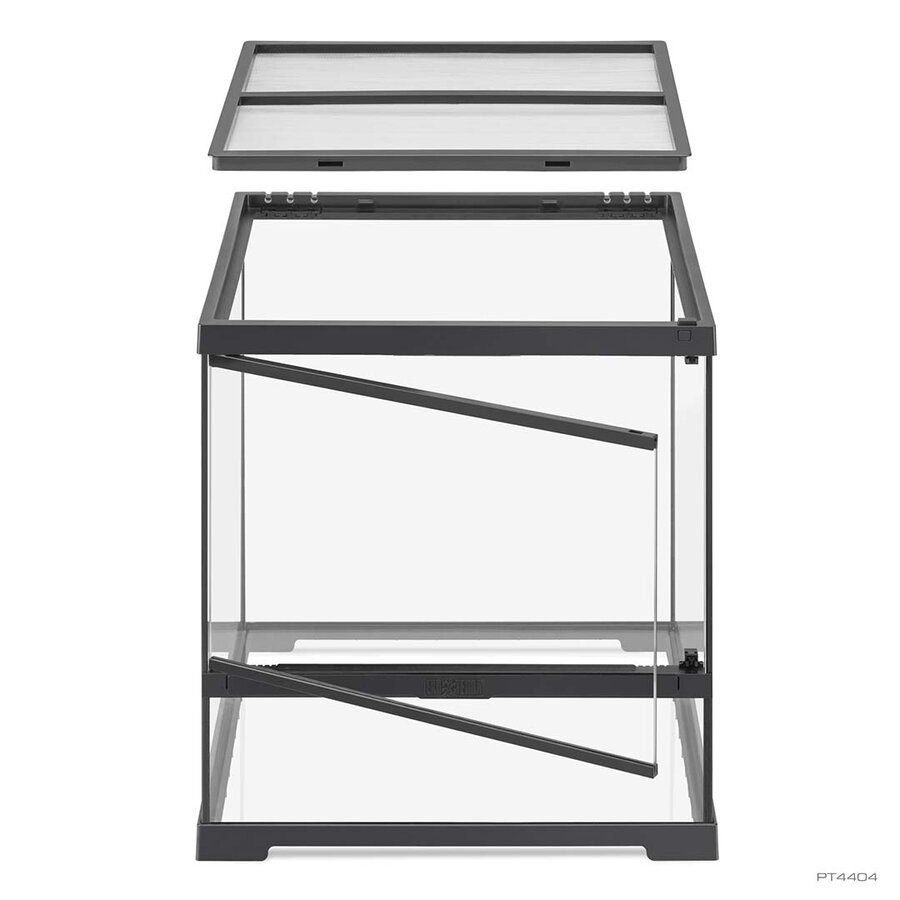 Pro Terrarium Zwart | Advanced Natural Terrarium 45×45×45 cm met 3-traps ventilatie