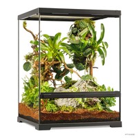 Pro Terrarium Zwart | Advanced Natural Terrarium 45×45×60 cm met 3-traps ventilatie