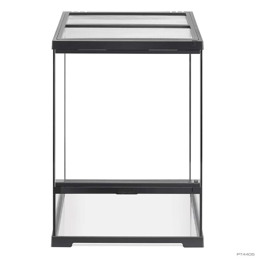 Pro Terrarium Zwart | Advanced Natural Terrarium 45×45×60 cm met 3-traps ventilatie