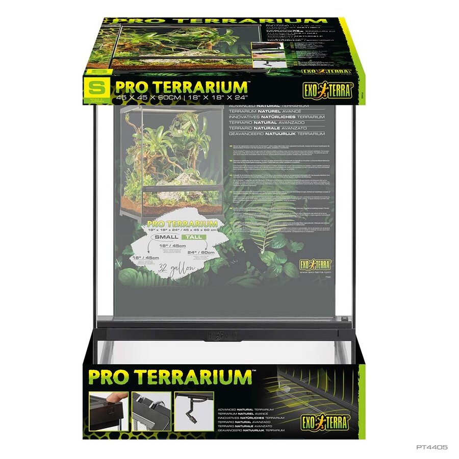 Pro Terrarium Zwart | Advanced Natural Terrarium 45×45×60 cm met 3-traps ventilatie