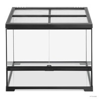 Pro Terrarium Zwart | Advanced Natural Terrarium 60×45×45 cm met 3-traps ventilatie