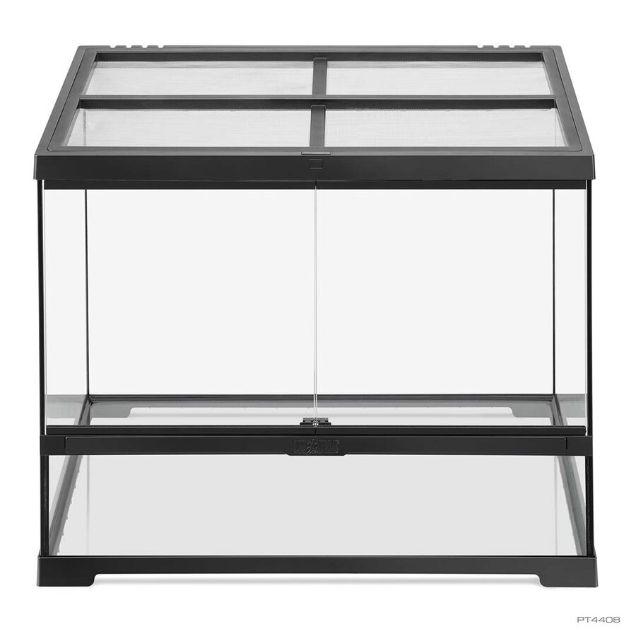 Pro Terrarium Zwart | Advanced Natural Terrarium 60×45×45 cm met 3-traps ventilatie