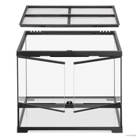 Pro Terrarium Zwart | Advanced Natural Terrarium 60×45×45 cm met 3-traps ventilatie