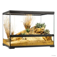 Pro Terrarium Zwart | Advanced Natural Terrarium 60×45×45 cm met 3-traps ventilatie