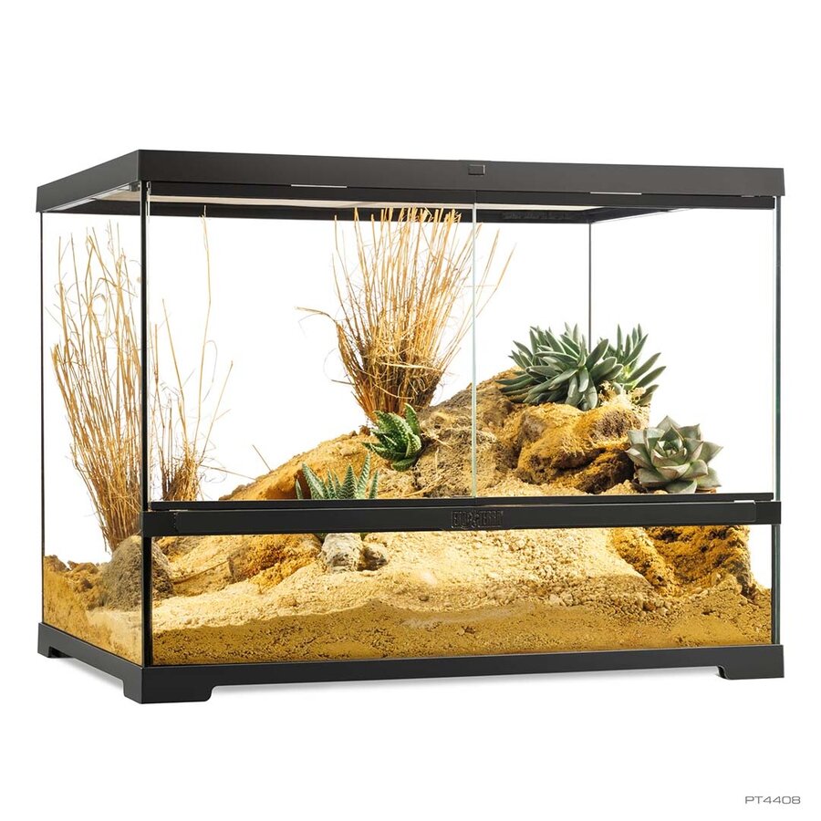 Pro Terrarium Zwart | Advanced Natural Terrarium 60×45×45 cm met 3-traps ventilatie