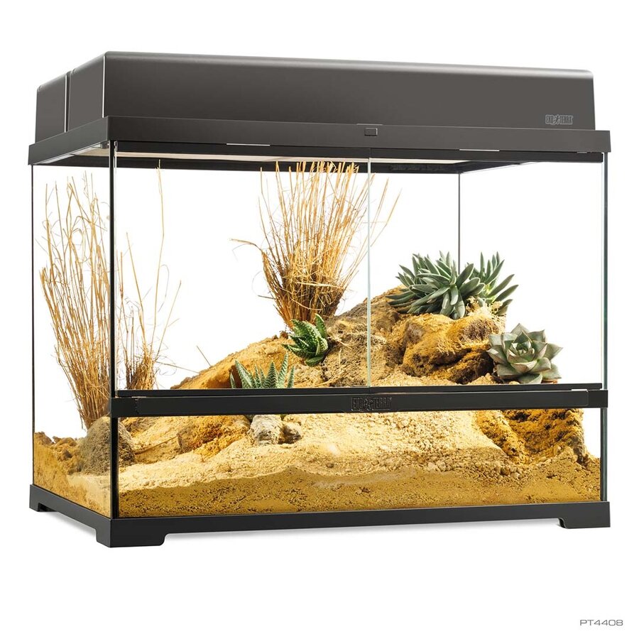 Pro Terrarium Zwart | Advanced Natural Terrarium 60×45×45 cm met 3-traps ventilatie