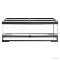 Pro Terrarium Zwart | Advanced Natural Terrarium 90×45×30 cm met 3-traps ventilatie