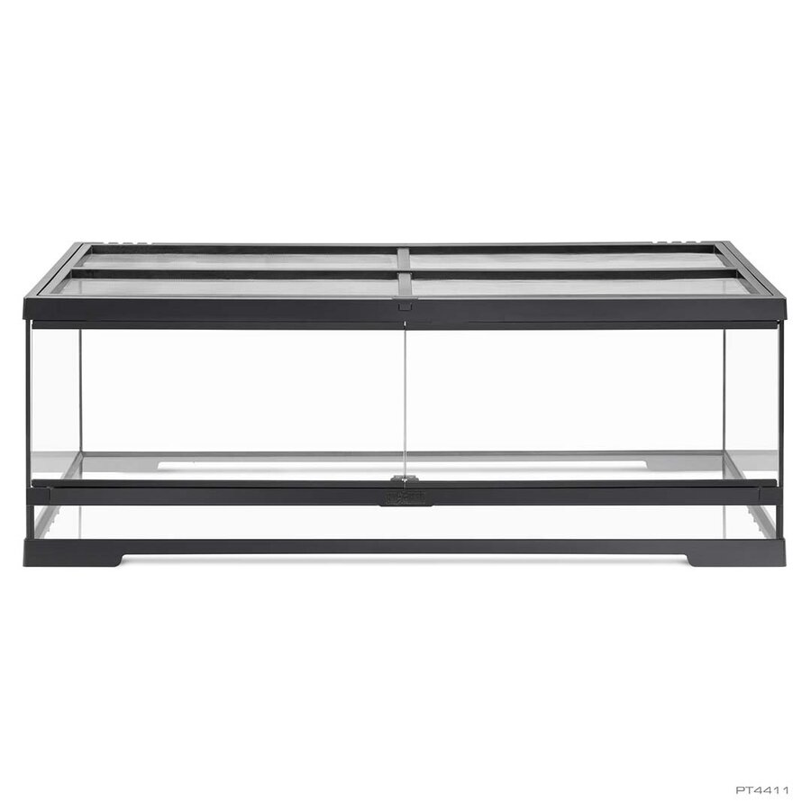 Pro Terrarium Zwart | Advanced Natural Terrarium 90×45×30 cm met 3-traps ventilatie