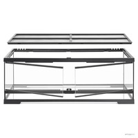 Pro Terrarium Zwart | Advanced Natural Terrarium 90×45×30 cm met 3-traps ventilatie