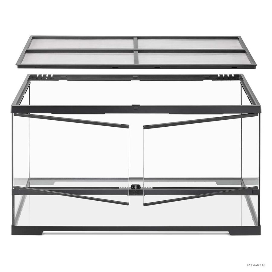 Pro Terrarium Zwart | Advanced Natural Terrarium 90×45×45 cm met 3-traps ventilatie