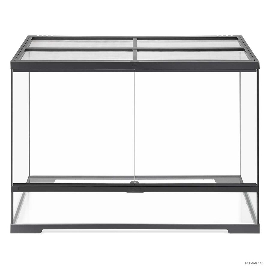 Pro Terrarium Zwart | Advanced Natural Terrarium 90×45×60 cm met 3-traps ventilatie