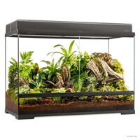 Pro Terrarium Zwart | Advanced Natural Terrarium 90×45×60 cm met 3-traps ventilatie
