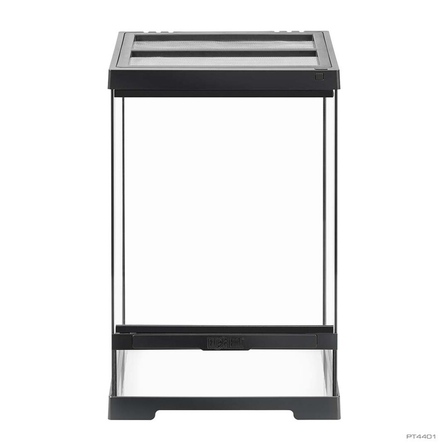 Pro Terrarium Zwart | Advanced Natural Terrarium 30×30×45 cm met 3-traps ventilatie