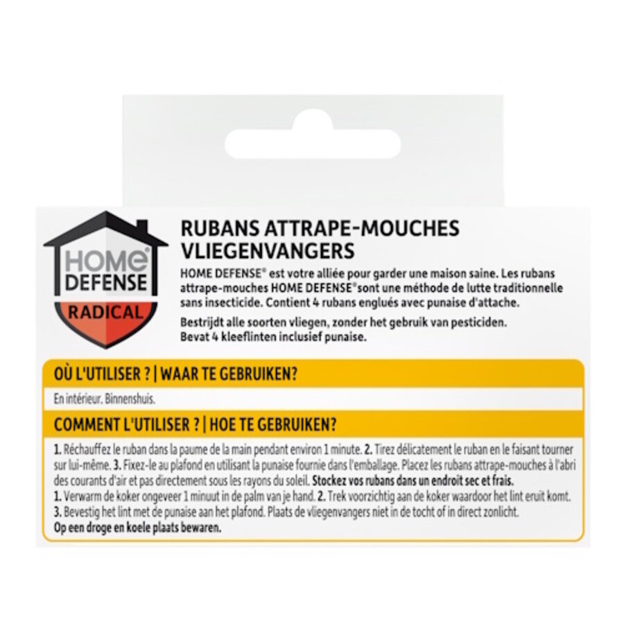 Vliegenvangers kleeflintens 4 stuks