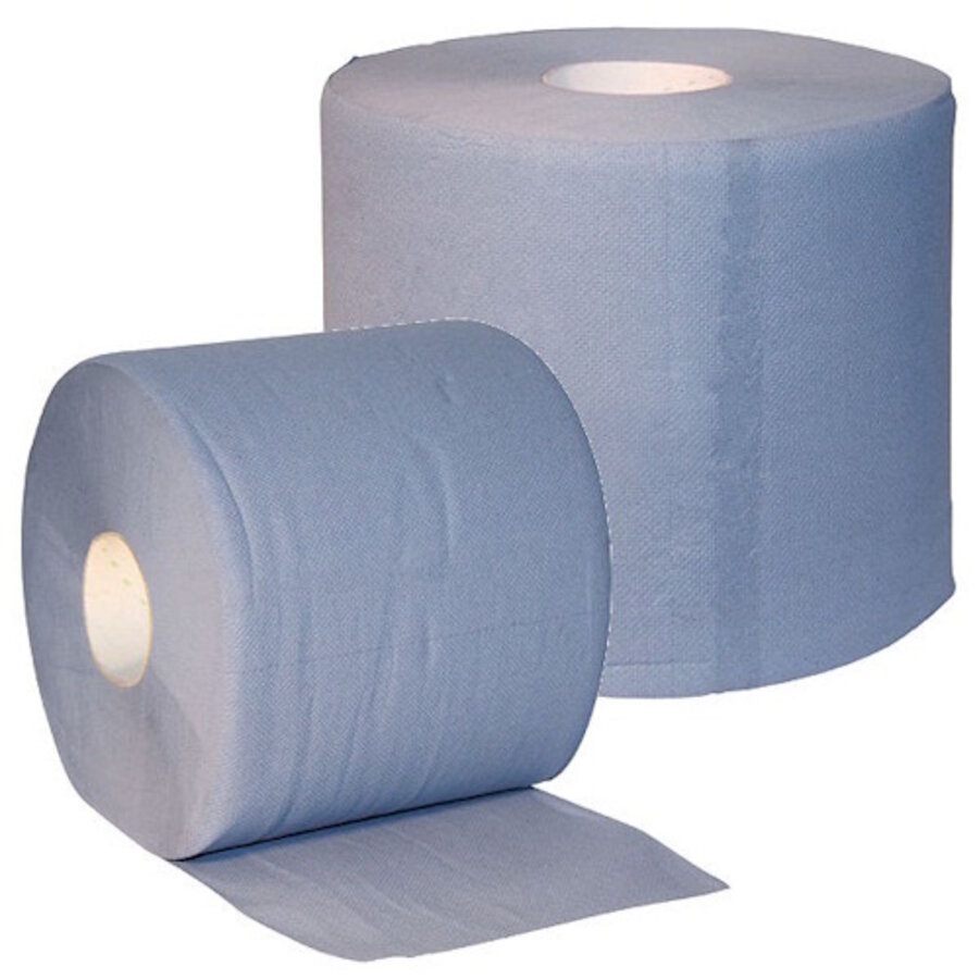 Uierpapier 3-laags verlijmd blauw 1000 vel 2 rollen