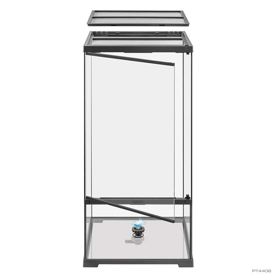 Glas paludarium 45 x 45 x 90CM met waterdichte bodem en drainage