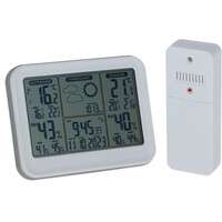 Thermometer / hygrometer digitaal met draadloze buitensensor en weersvoorspelling