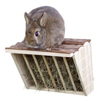 Hooiruif XL met zitplank Nature voor konijnen en knaagdieren