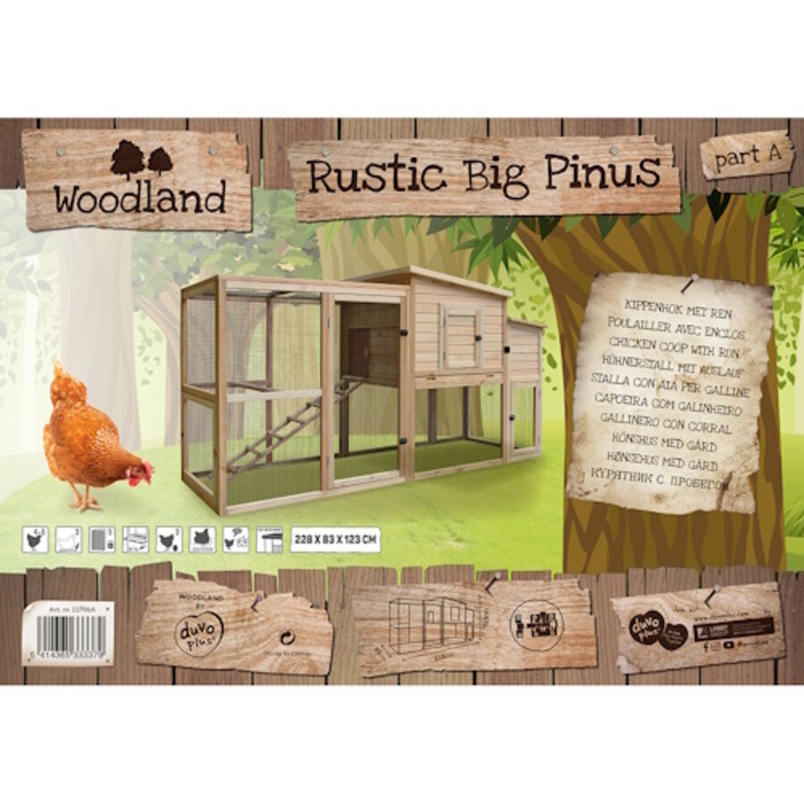 Woodland Kippenhok Rustic Big Pinus