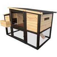 Woodland Design konijnenhok Bunny Barn houtkleurig | 147 x 80 x 93 cm