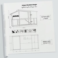 Woodland Design konijnenhok Bunny Barn houtkleurig | 147 x 80 x 93 cm