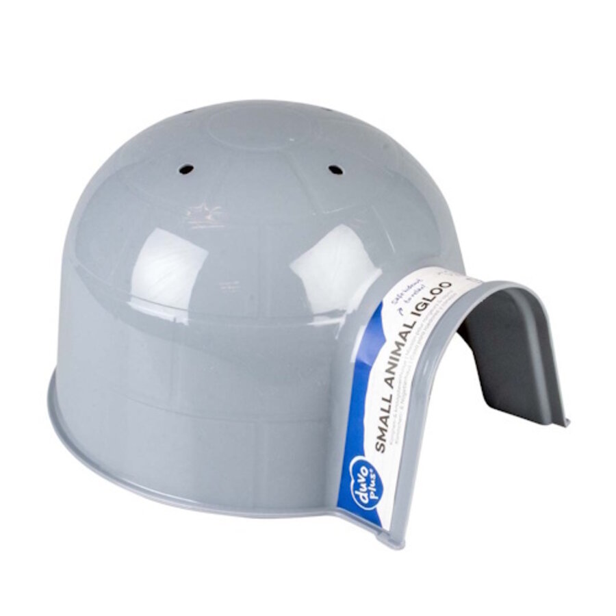 Iglo grijs schuil- en slaaphuis voor kleine knaagdieren | S 16 cm en L 25 cm