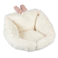 Bunny mand pluche wit voor konijnen en knaagdieren met uitneembaar kussen